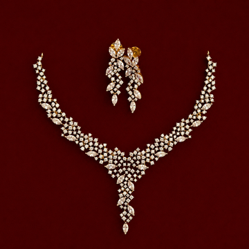 Celestial Diamond V-Line Necklace Set