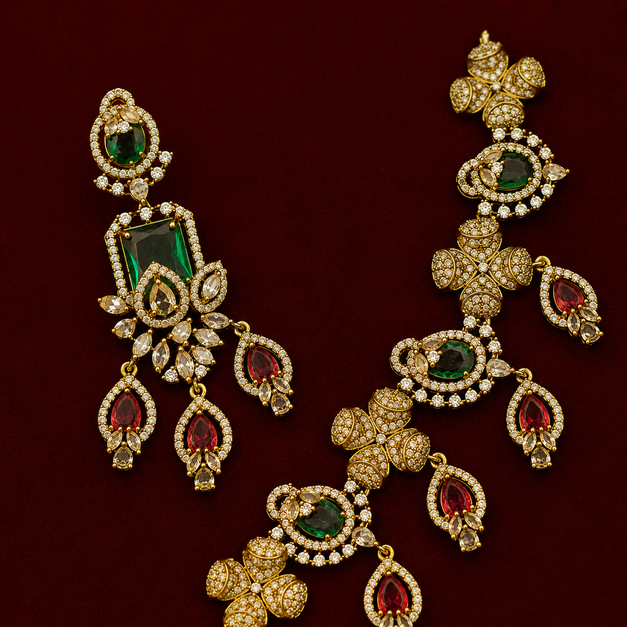 Emerald Ruby Regal CZ Set
