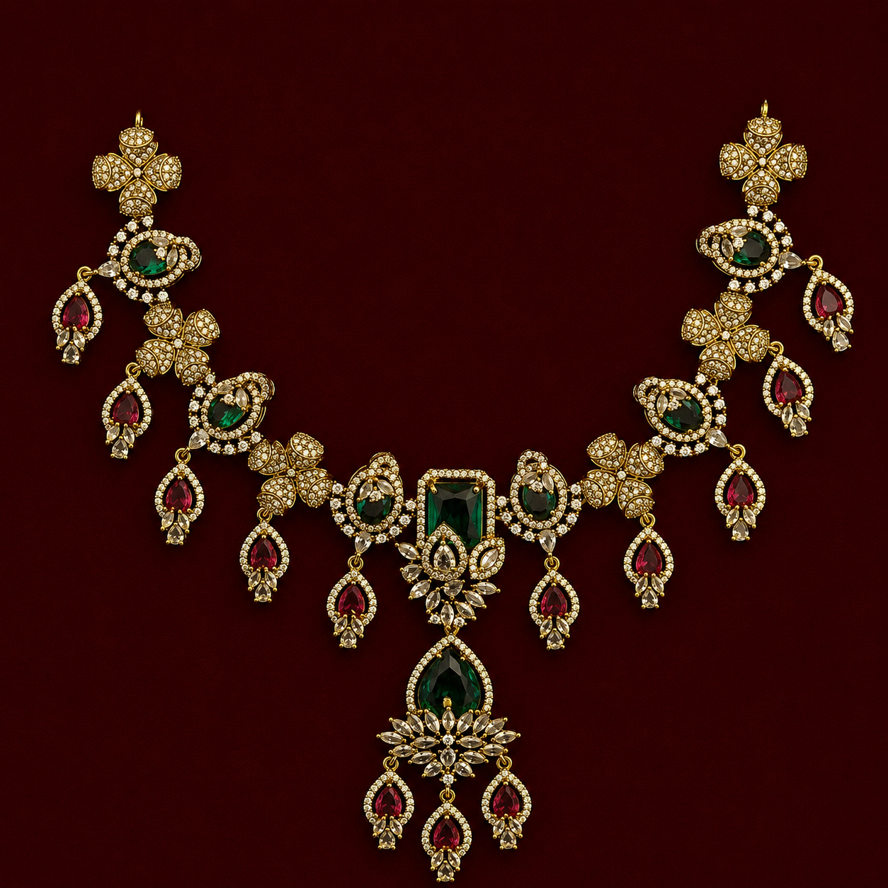 Emerald Ruby Regal CZ Set