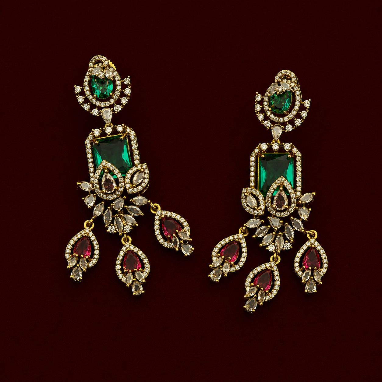 Emerald Ruby Regal CZ Set