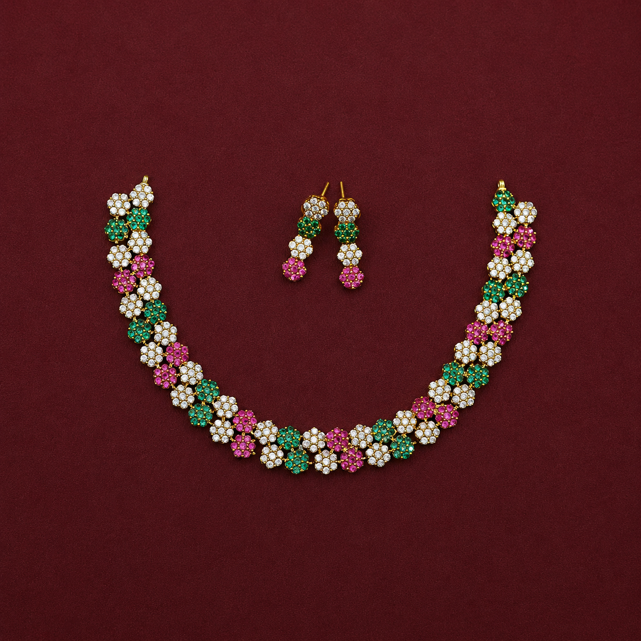 Multicolor Floral Blossom Necklace