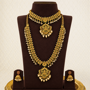 Lakshmi Floral Pearl Bridal Combo Set