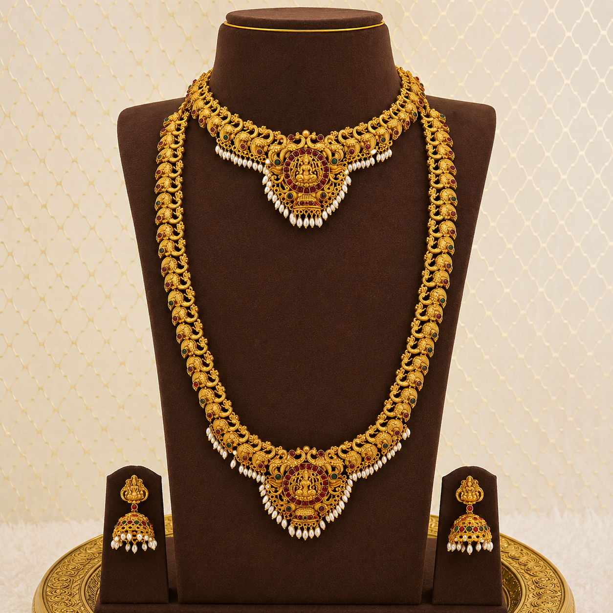 Lakshmi Temple Bridal Combo Set