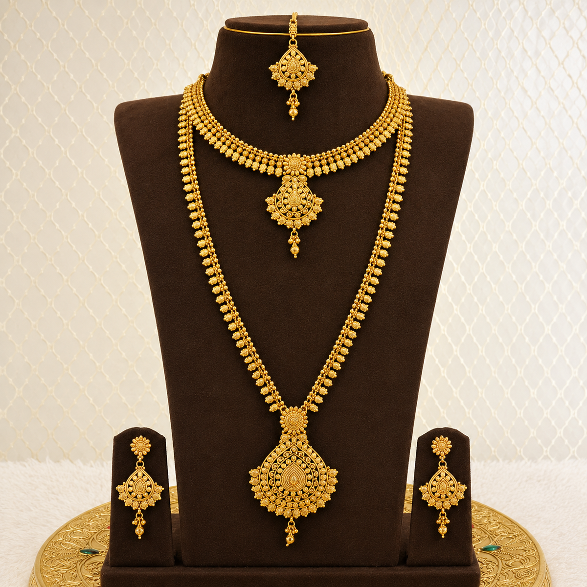 Royal Teardrop Bridal Combo Set
