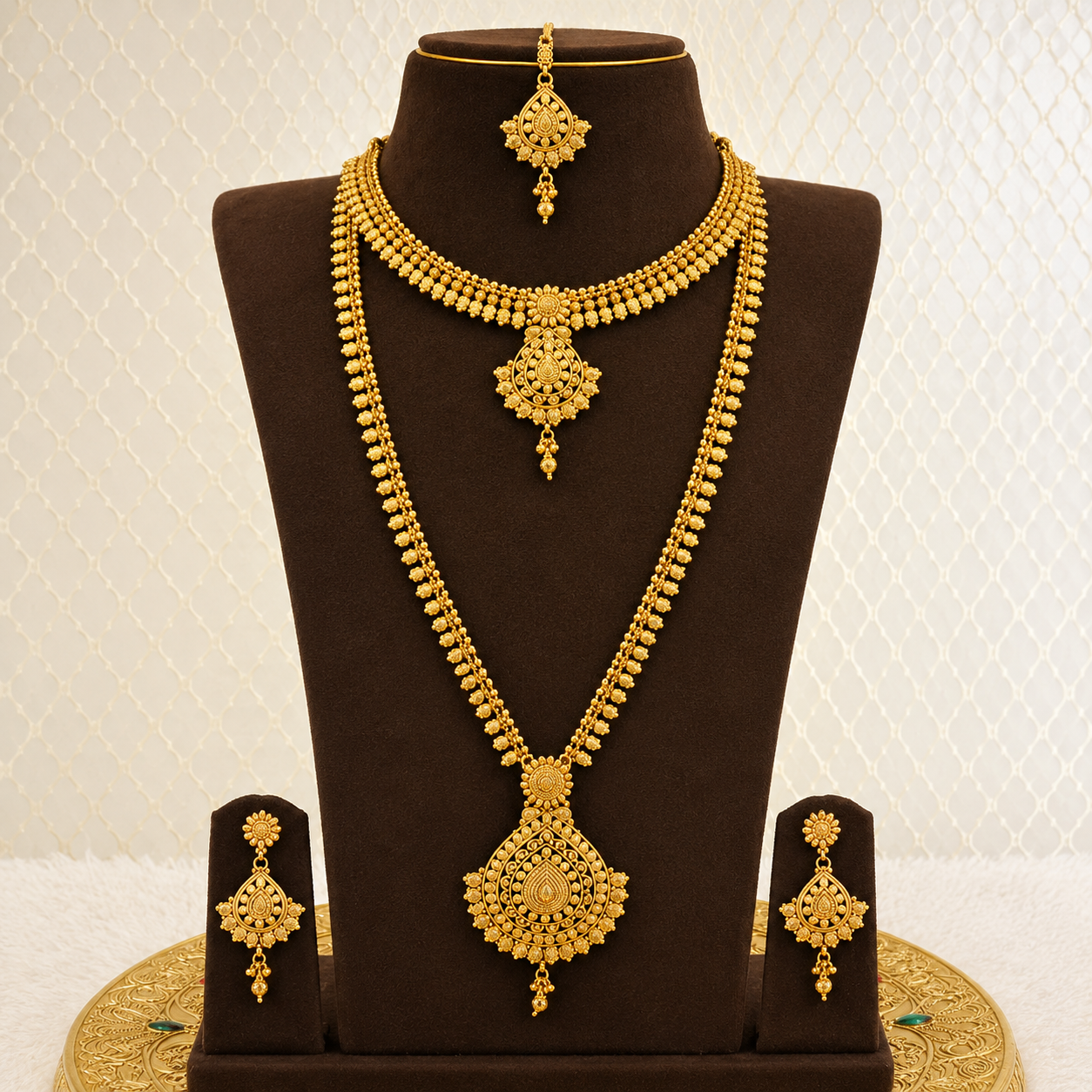 Royal Teardrop Bridal Combo Set