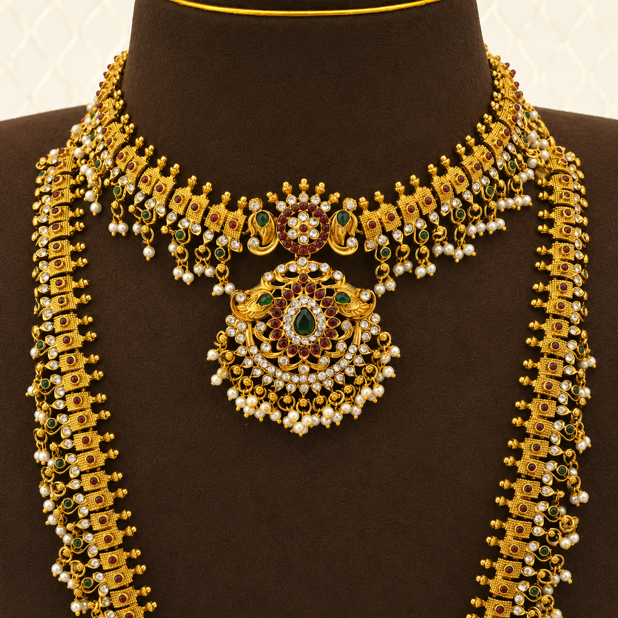 Royal Pearl Kundan Bridal Combo Set