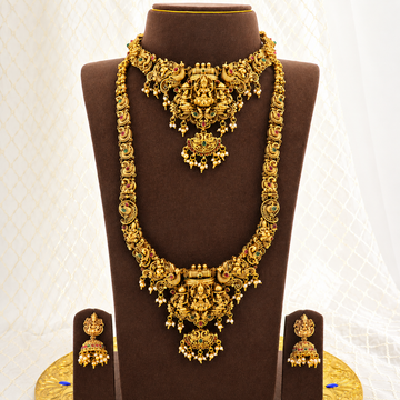 Royal Lakshmi Peacock Temple Bridal Set
