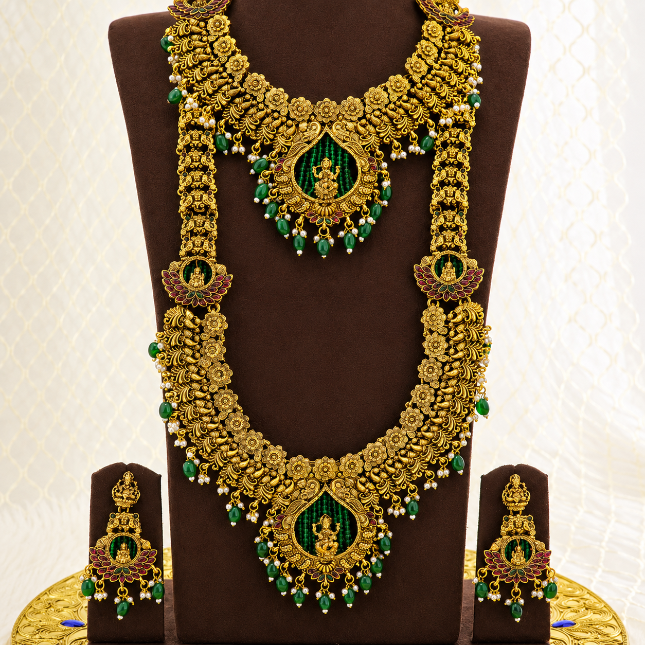 Emerald Lakshmi Bridal Combo Set