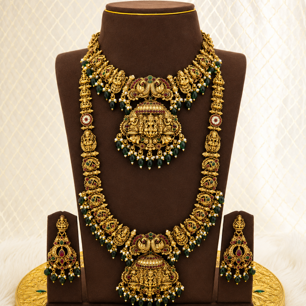 Lakshmi Peacock Bridal Combo Set