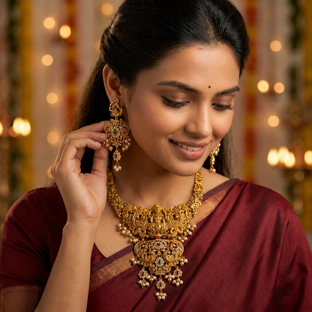 Lakshmi Peacock Antique Set
