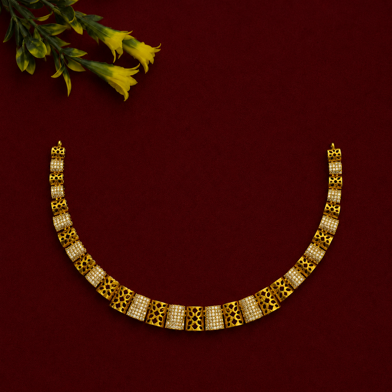 Geometric CZ Necklace Set