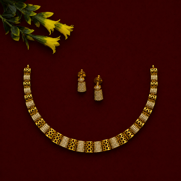 Geometric CZ Necklace Set