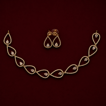 CZ Teardrop Necklace Set