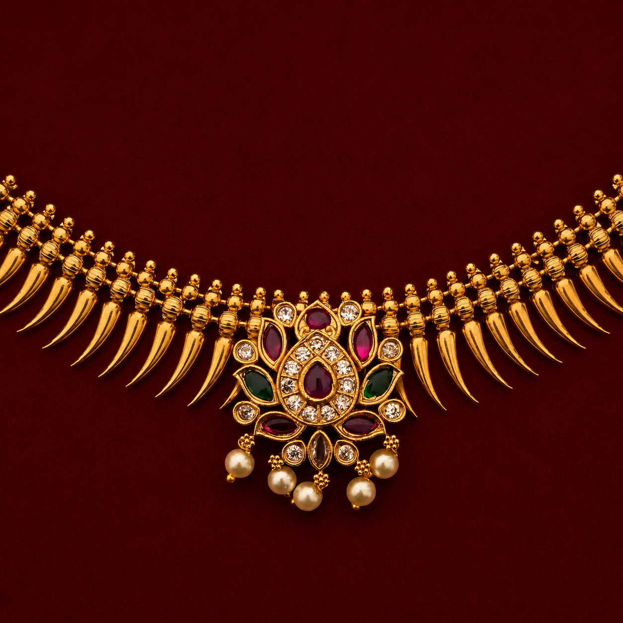Kemp CZ Spike Necklace Set