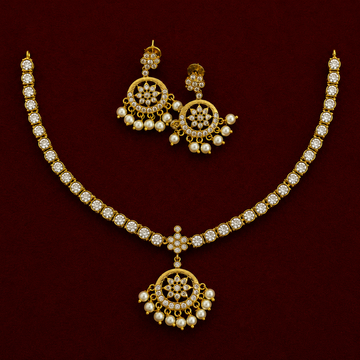 Pearl Drop AD Attigai Neckset