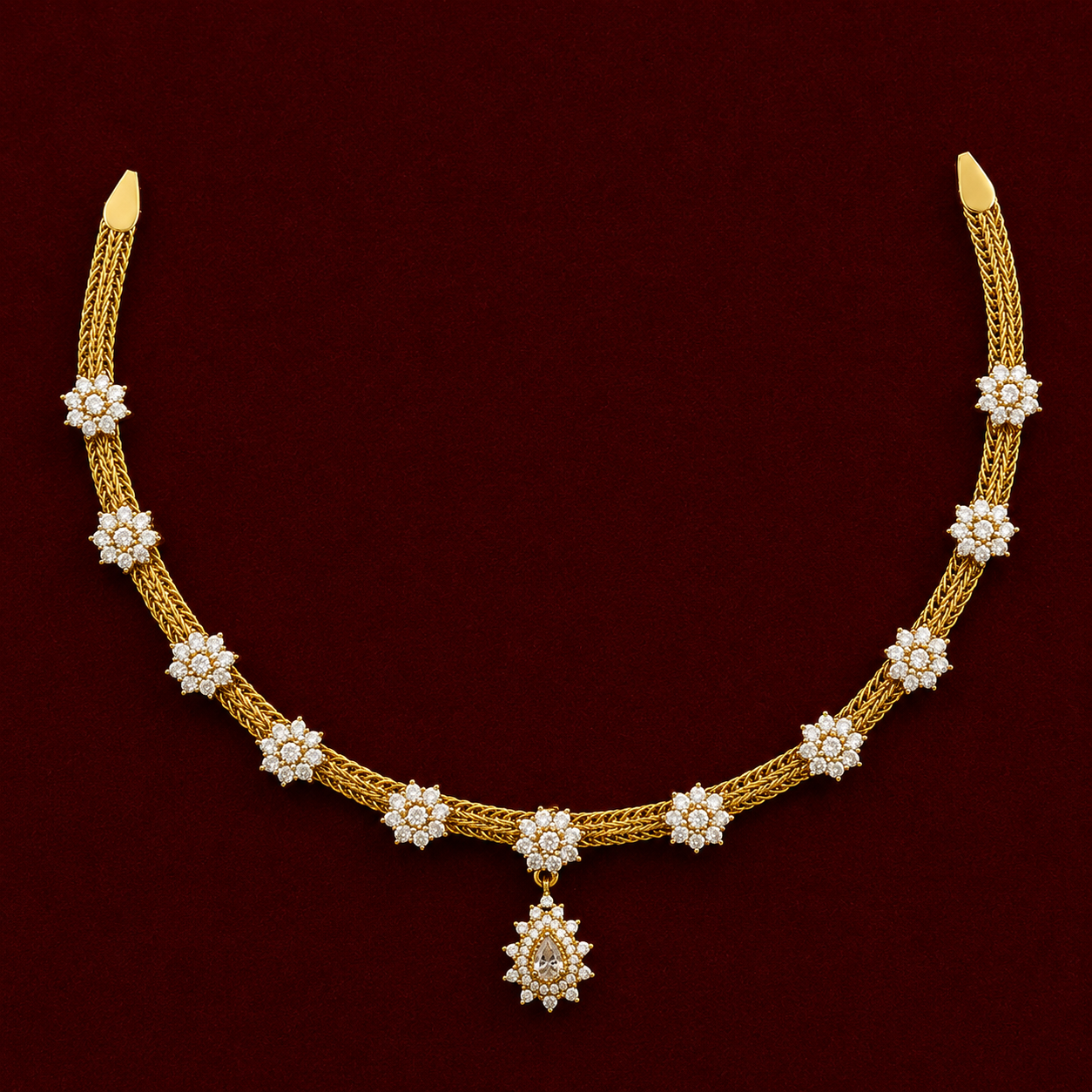 Celestial Bloom CZ Necklace Set