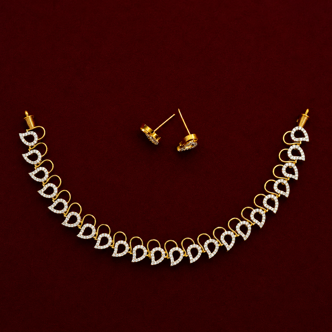 Crystal Paisley Elegance Necklace Set