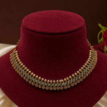 Emerald Pearl Antique Jhumka Set