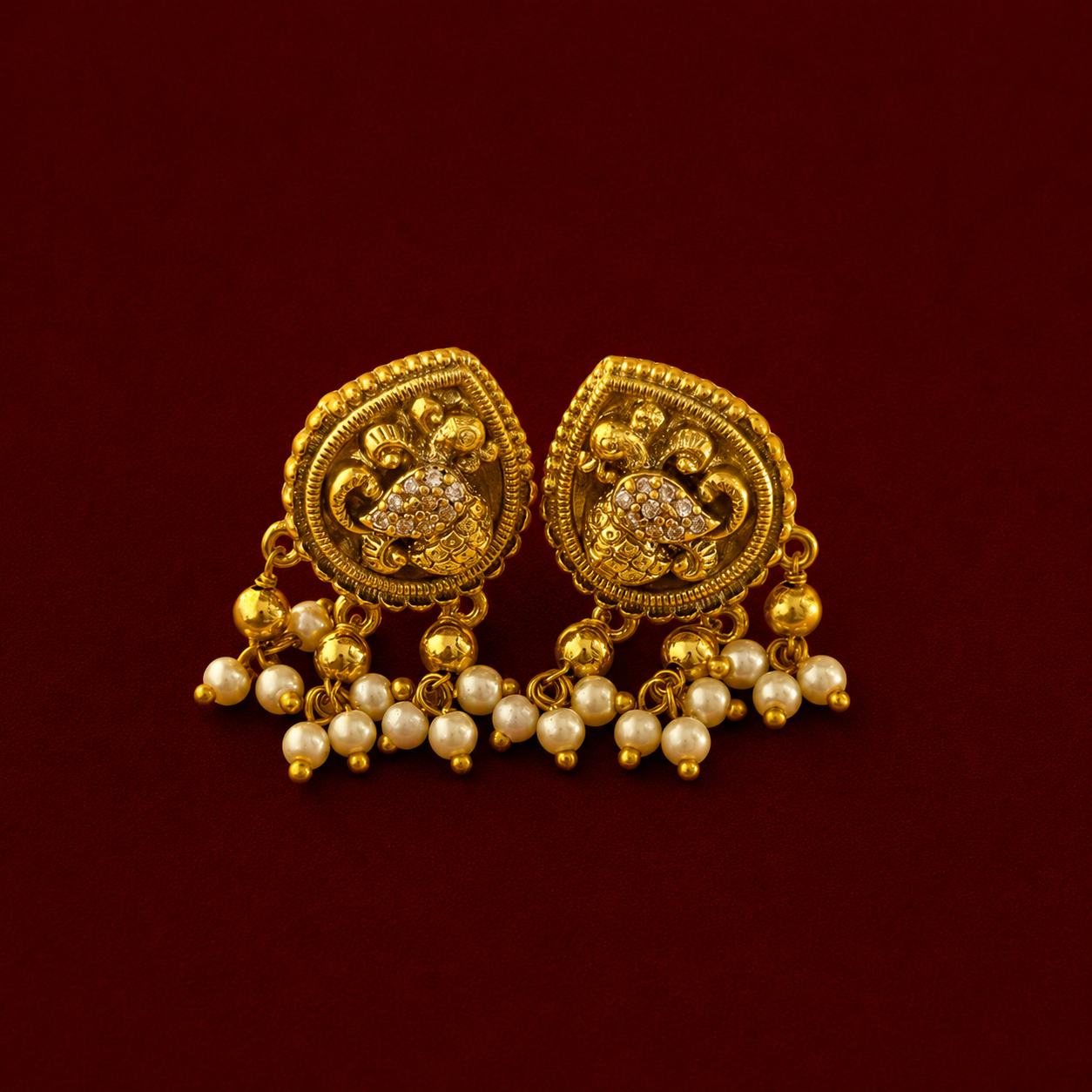 Antique Peacock Temple Set