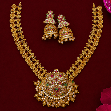 Lakshmi Coin Long Necklace Set