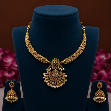Pearl Blossom Antique Choker Set