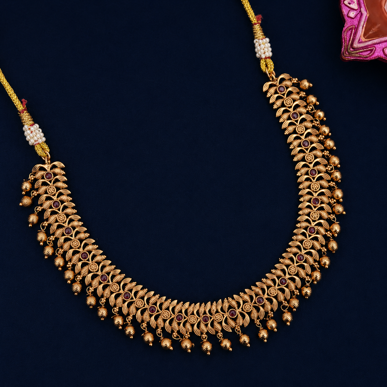 Antique Ruby Vine Necklace