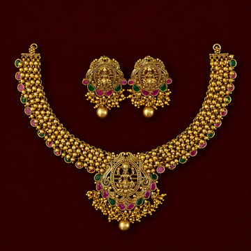 Lakshmi Antique Beaded Temple Choker Set
