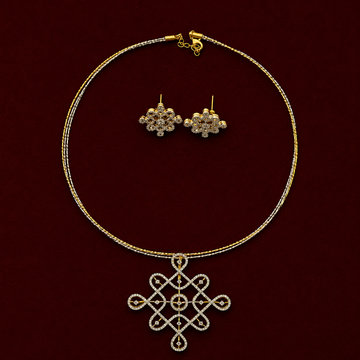 Infinity Knot CZ Pendant Set