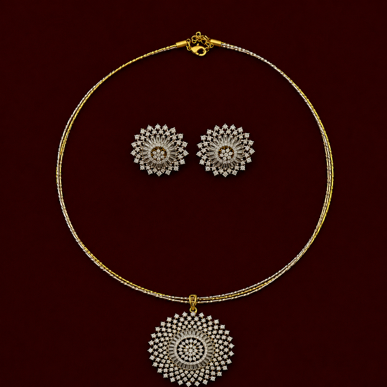 Radiant CZ Pendant Set