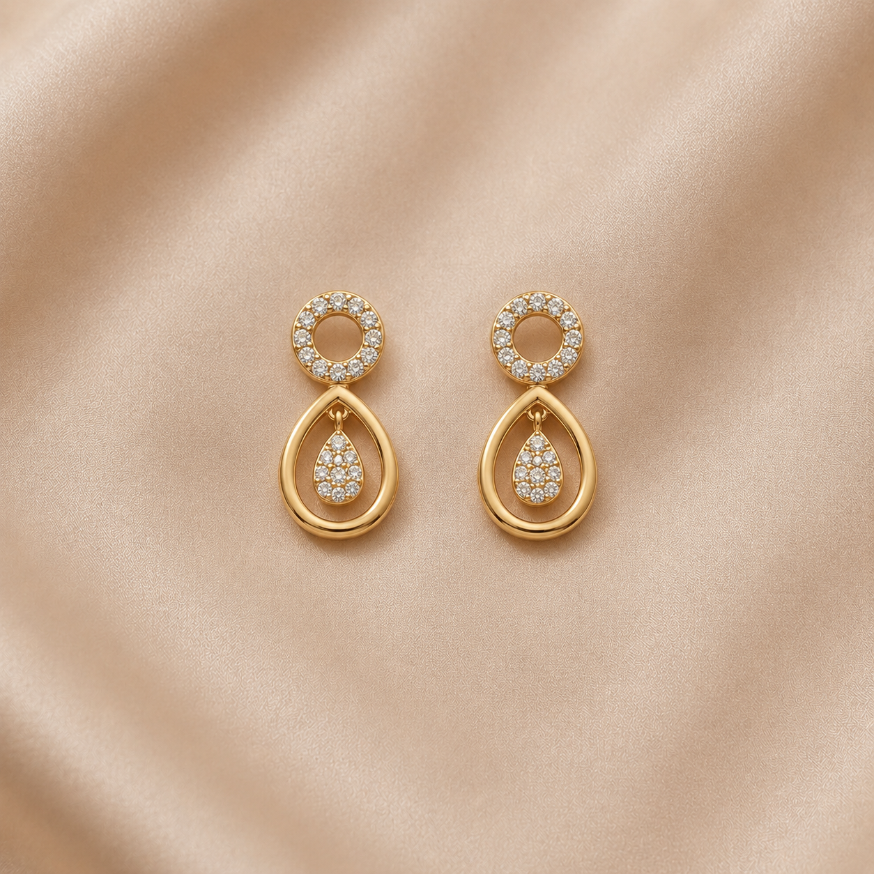 Celestial Teardrop CZ Necklace Set