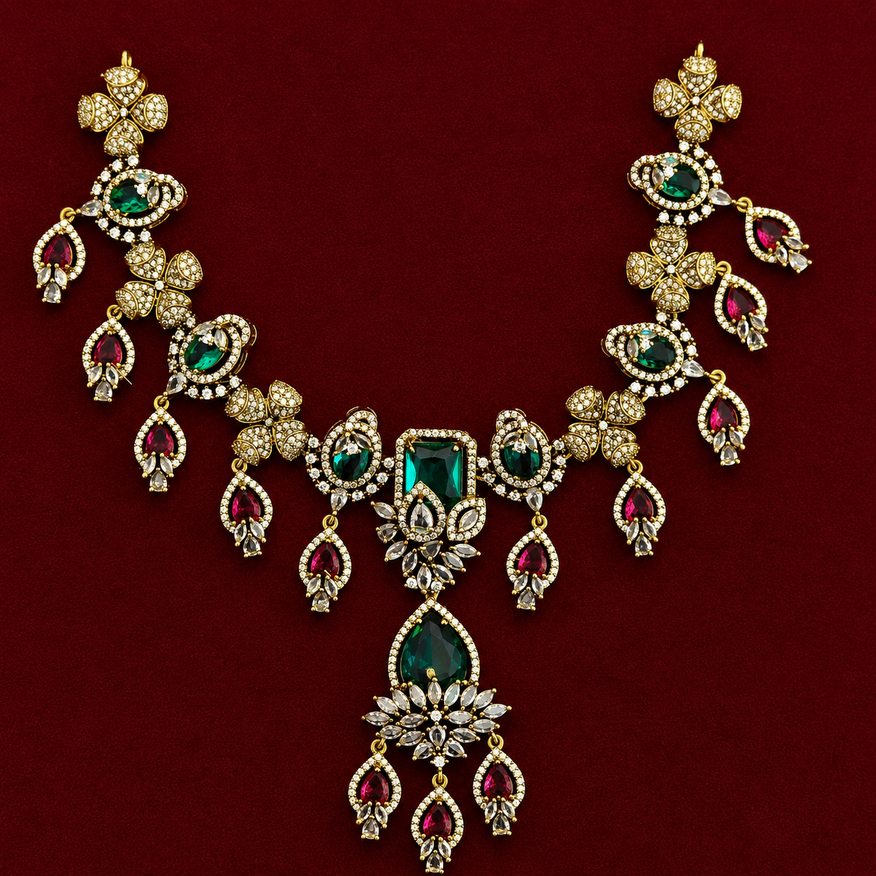 Emerald Ruby Regal CZ Set