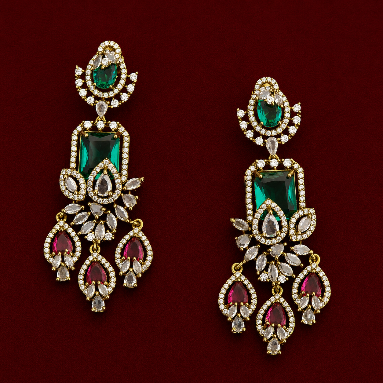 Emerald Ruby Regal CZ Set