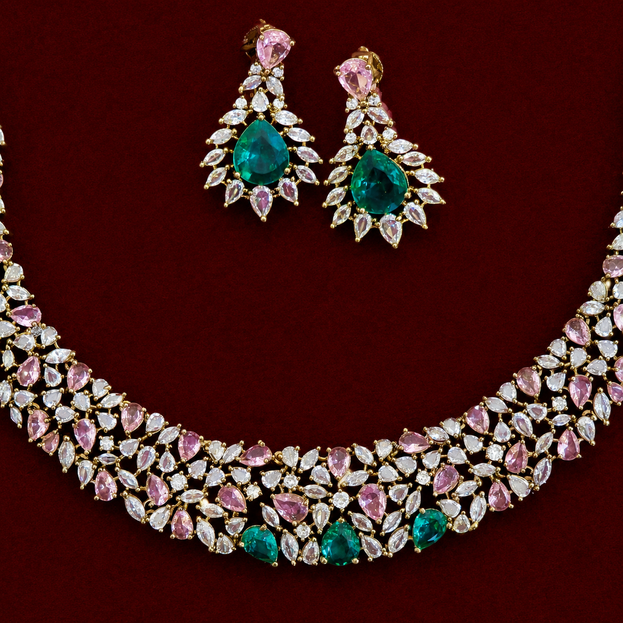 Blush Emerald CZ Set