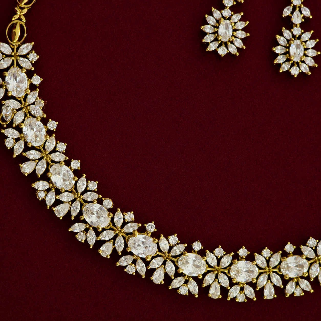 Eternal Blossom CZ Necklace Set