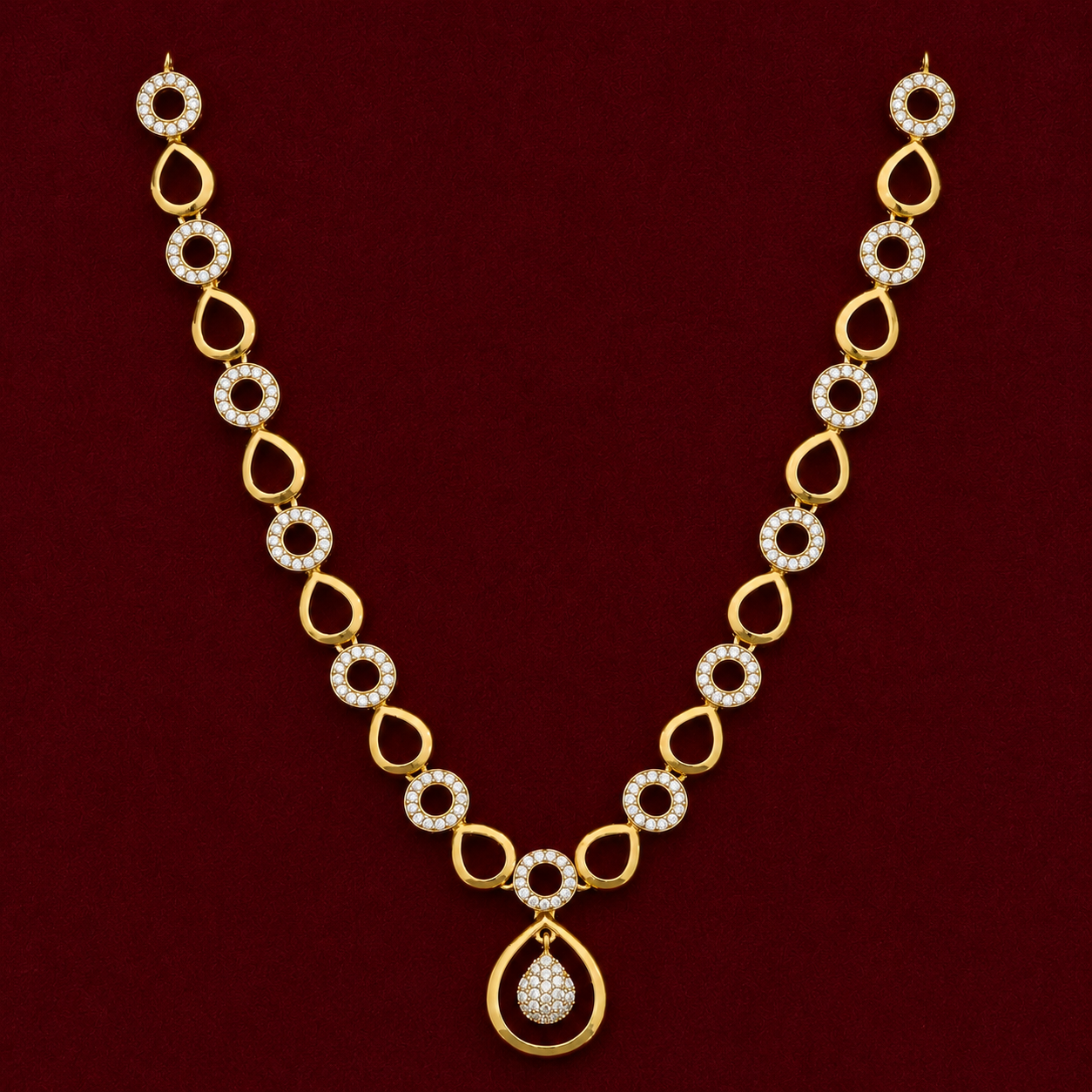 Celestial Teardrop CZ Necklace Set