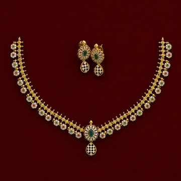 Elegant Emerald Drop CZ Necklace