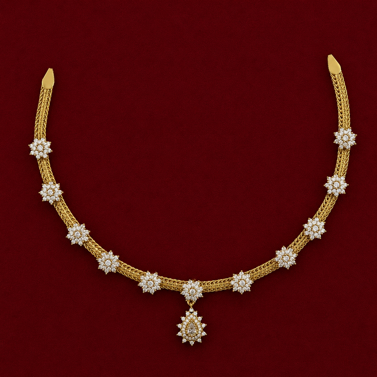 Celestial Bloom CZ Necklace Set