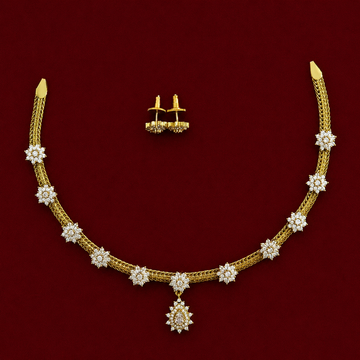 Celestial Bloom CZ Necklace Set