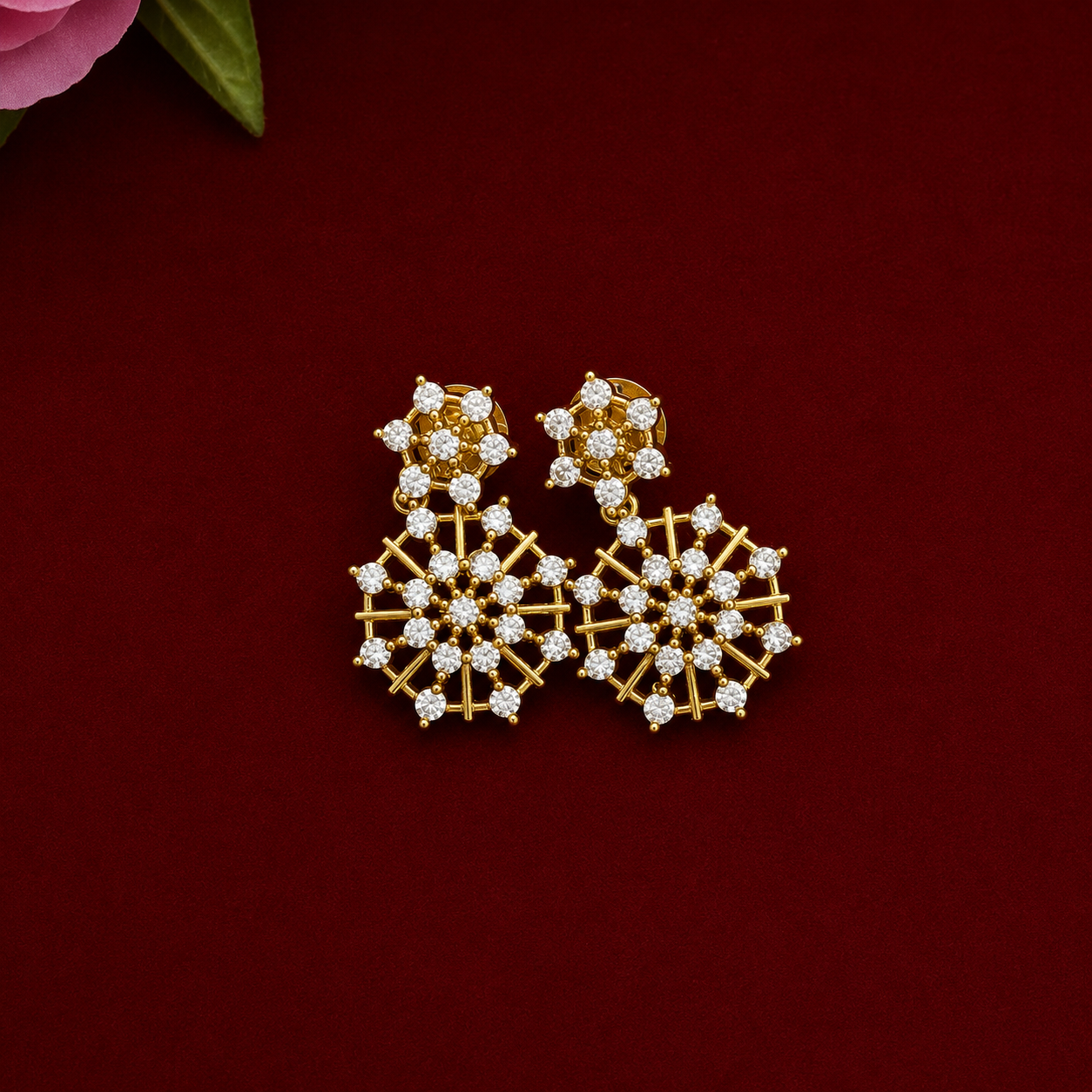 Celestial Snowflake CZ Necklace Set