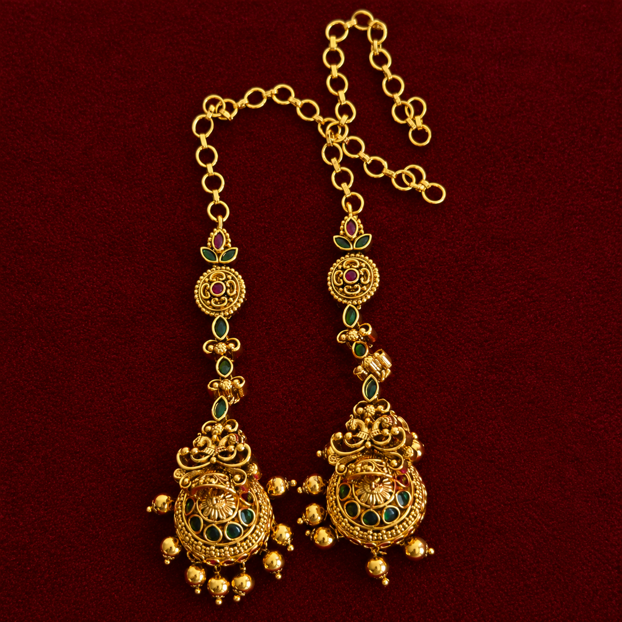 Heritage Temple Long Jhumkas
