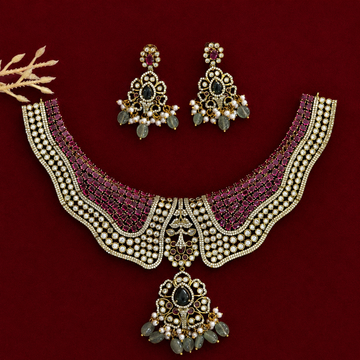 Ruby Noir Victorian Statement Choker Set