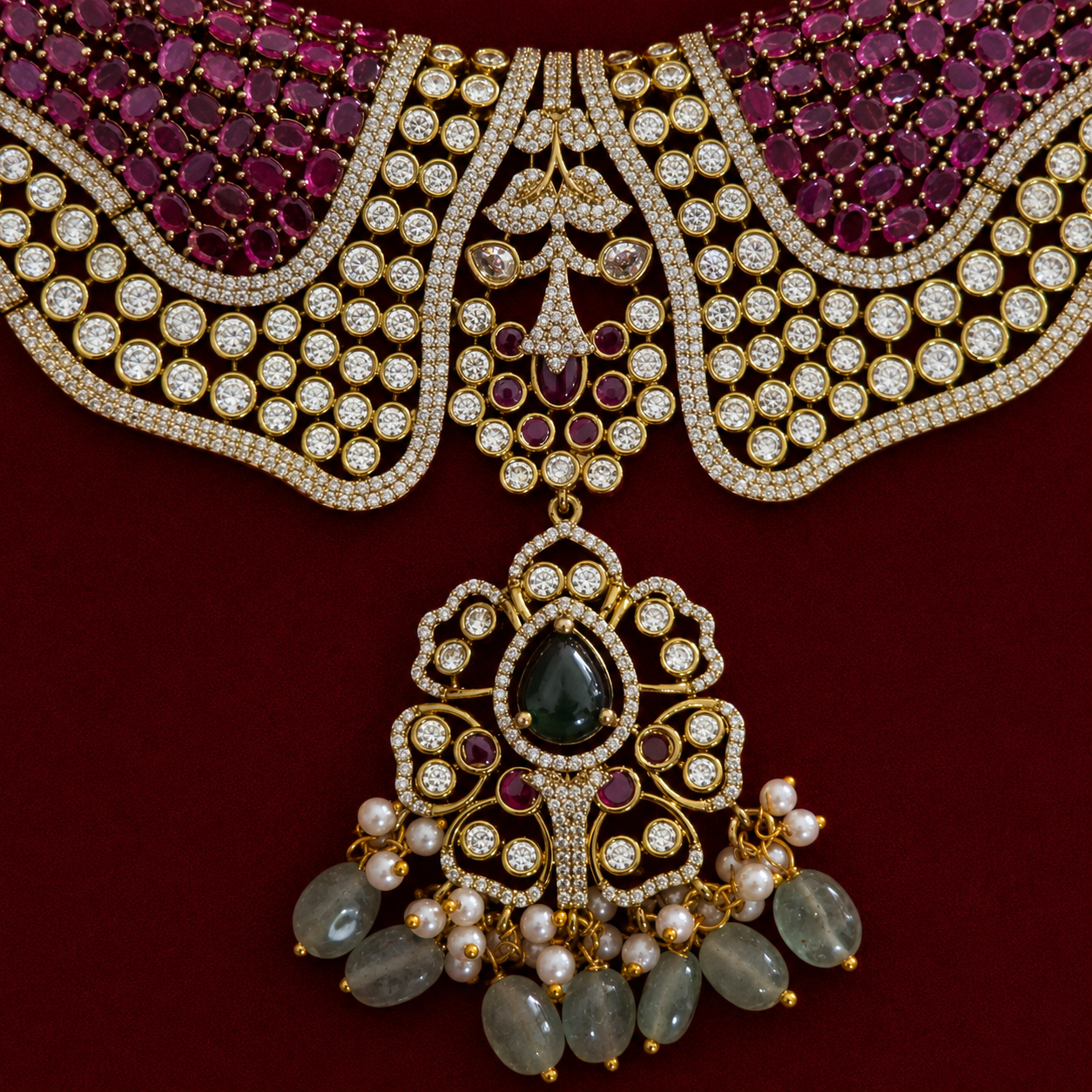 Ruby Noir Victorian Statement Choker Set