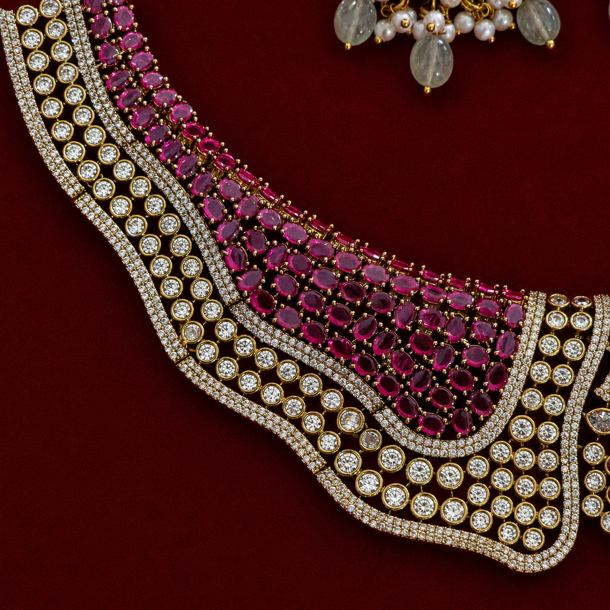 Ruby Noir Victorian Statement Choker Set