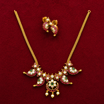 Peacock Floral Necklace Set
