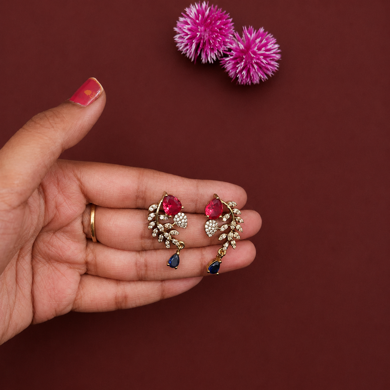 Rangoli Vibrant Zircon Neckpiece