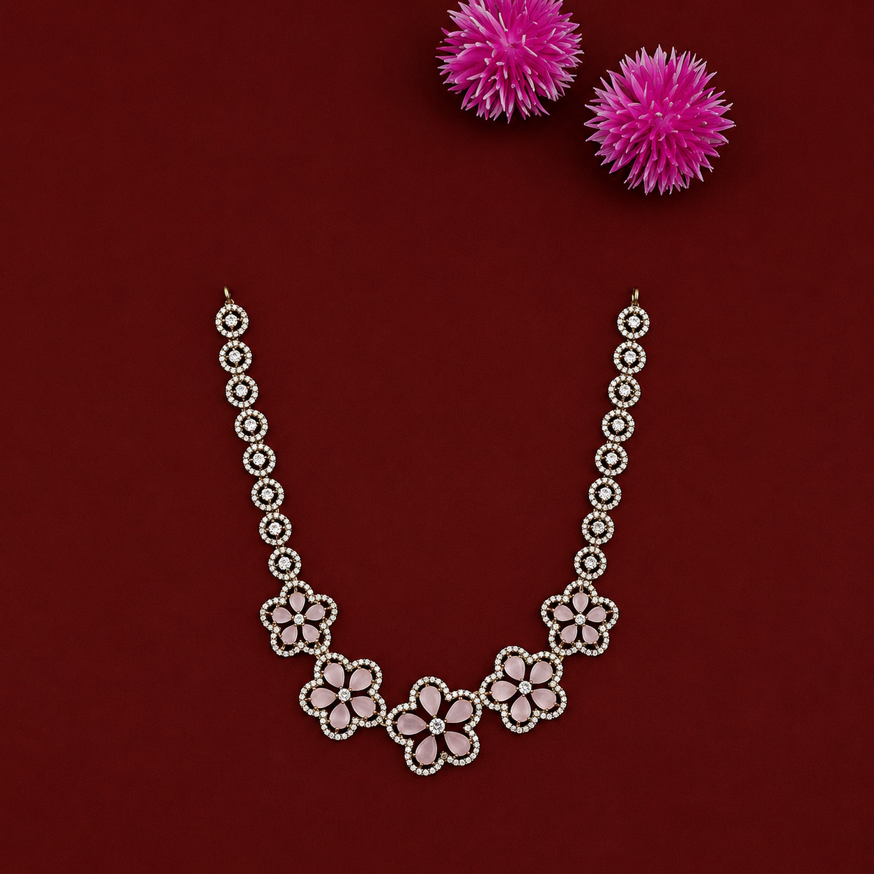 Floral Fusion AD Necklace