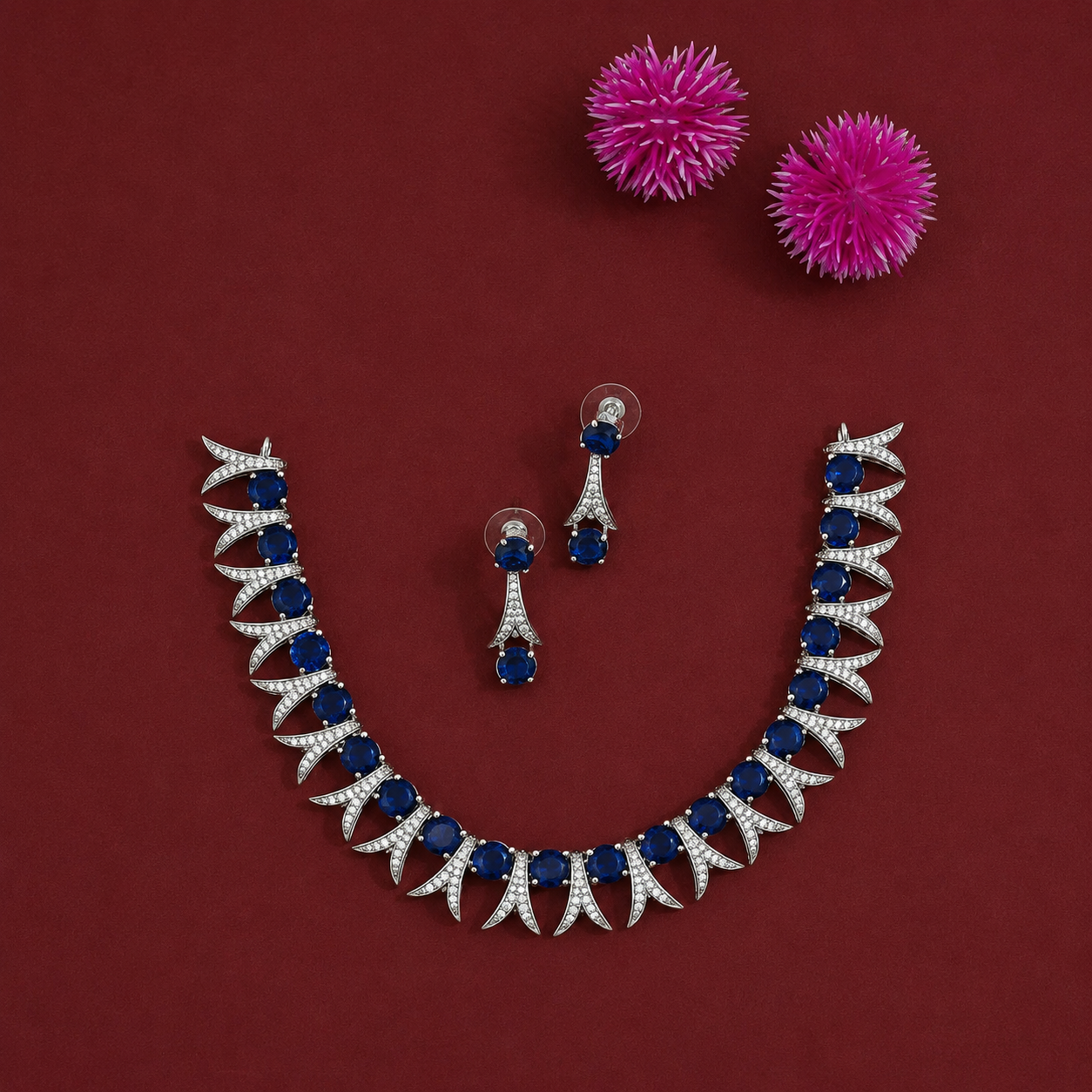 Sapphire Crescent AD Neckpiece
