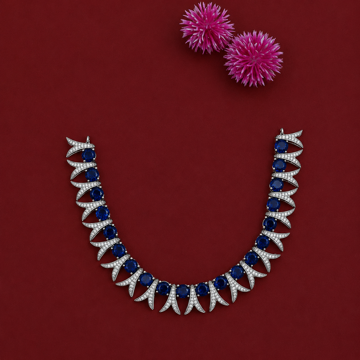 Sapphire Crescent AD Neckpiece