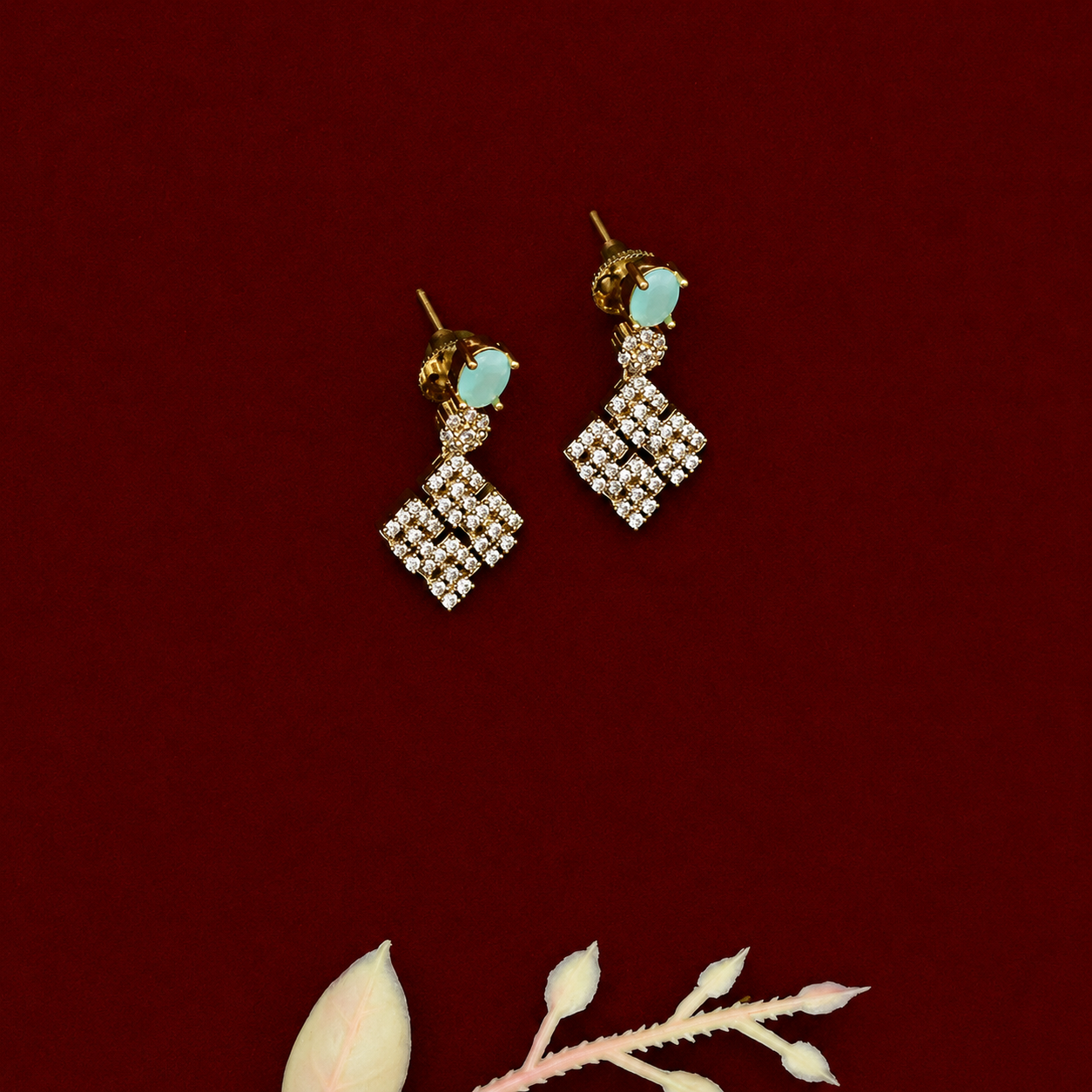 Vine Drop Zircon Necklace