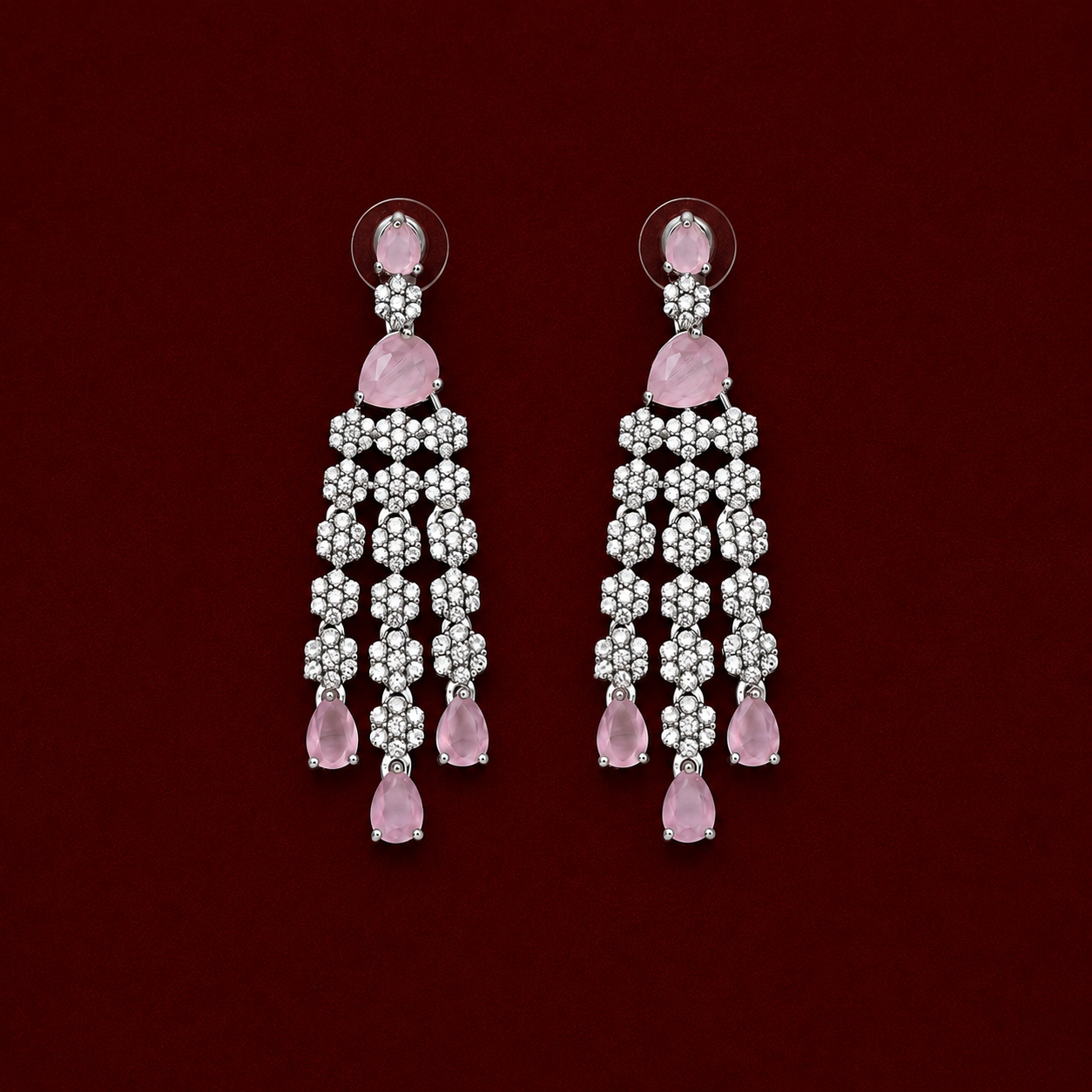 Premium Pastel Pink Zircon Necklace